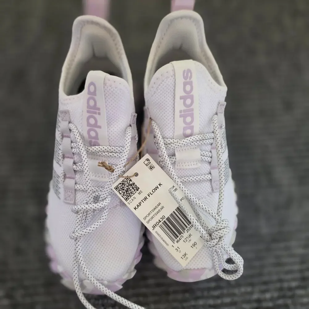Adidas Kaptir Flow K JRO430 Kids Sneakers Cloud White Grey Size 13K Slip-On